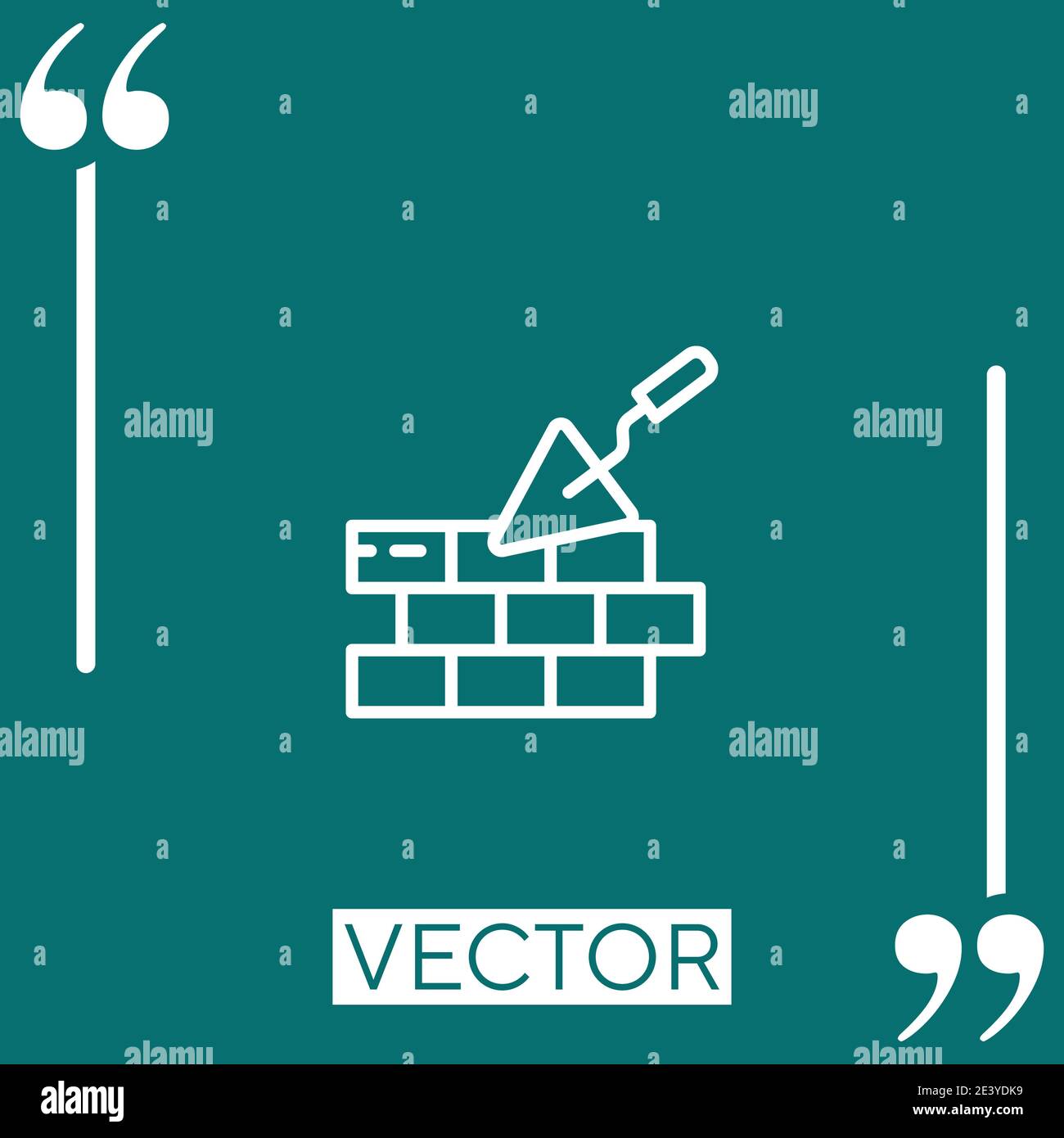 brickwall vector icon Linear icon. Editable stroked line Stock Vector