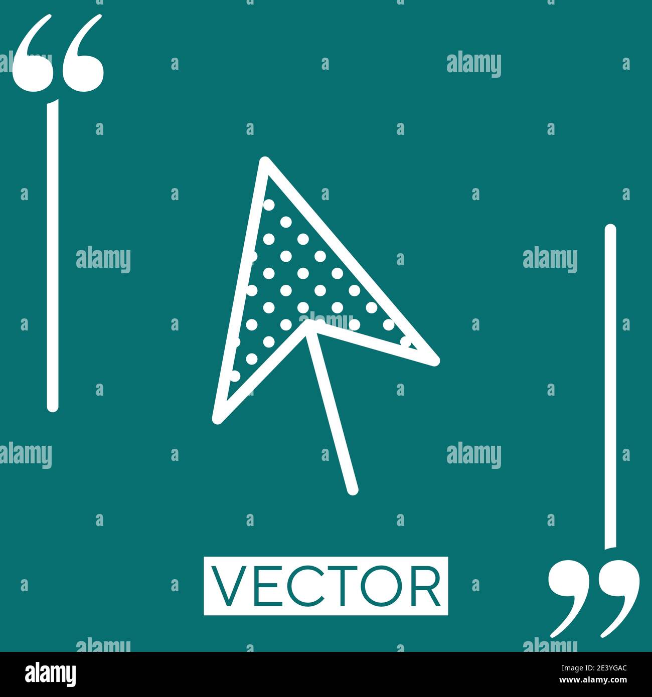 cursor vector icon Linear icon. Editable stroke line Stock Vector Image ...