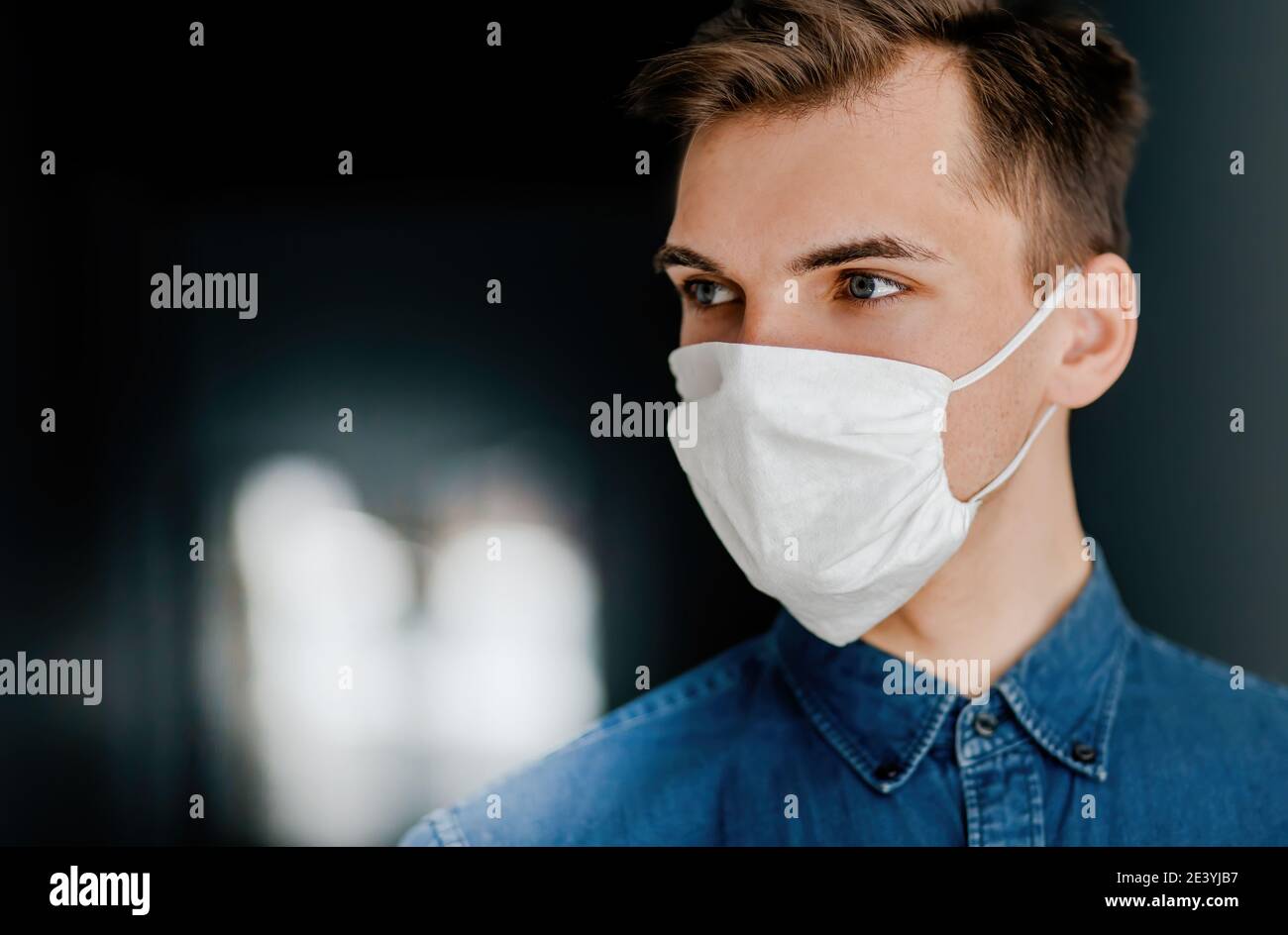 Young guy in protective mask hi-res stock photography and images - Alamy