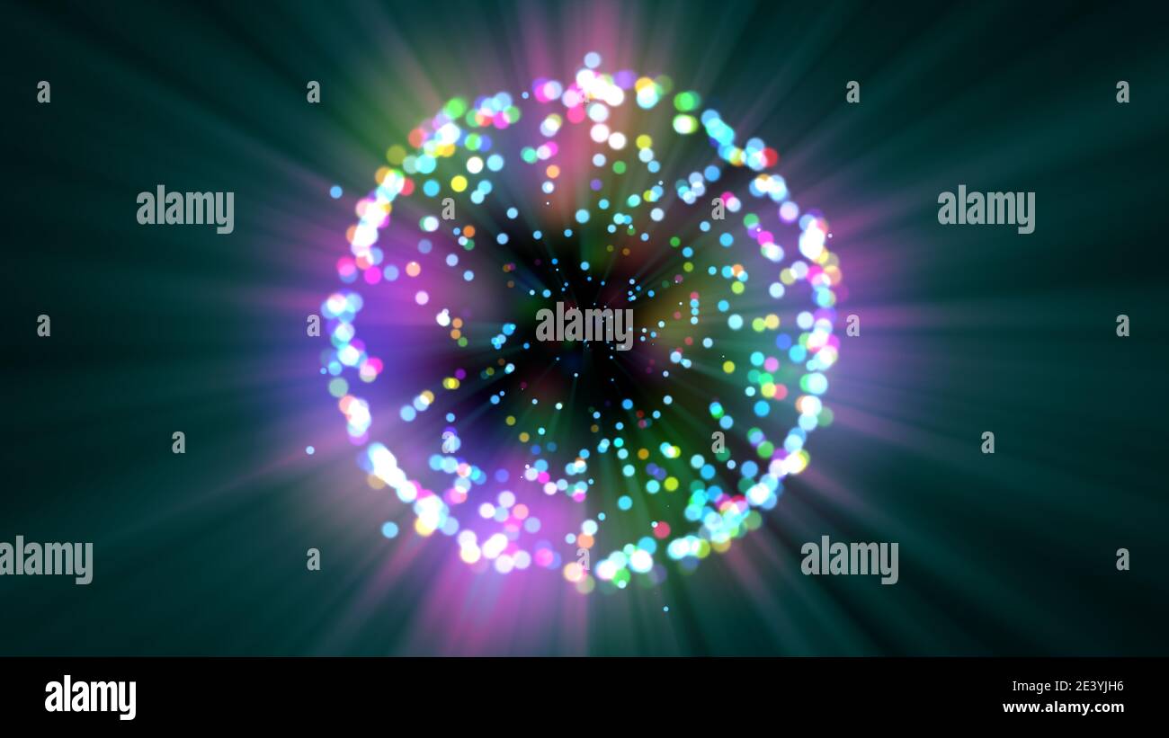 cell particle light ray color, illustration render Stock Photo - Alamy