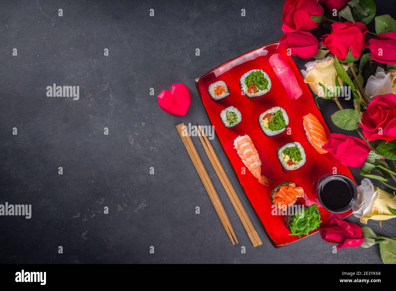 valentines day sushi roll