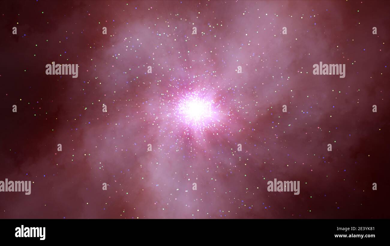 cosmos star ray light space particle nebula, illustration render Stock ...