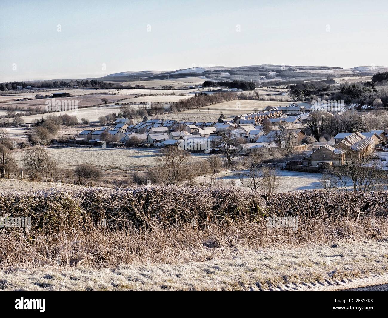 Winter snow scene at the East Ayrshire village of Dalrymple January