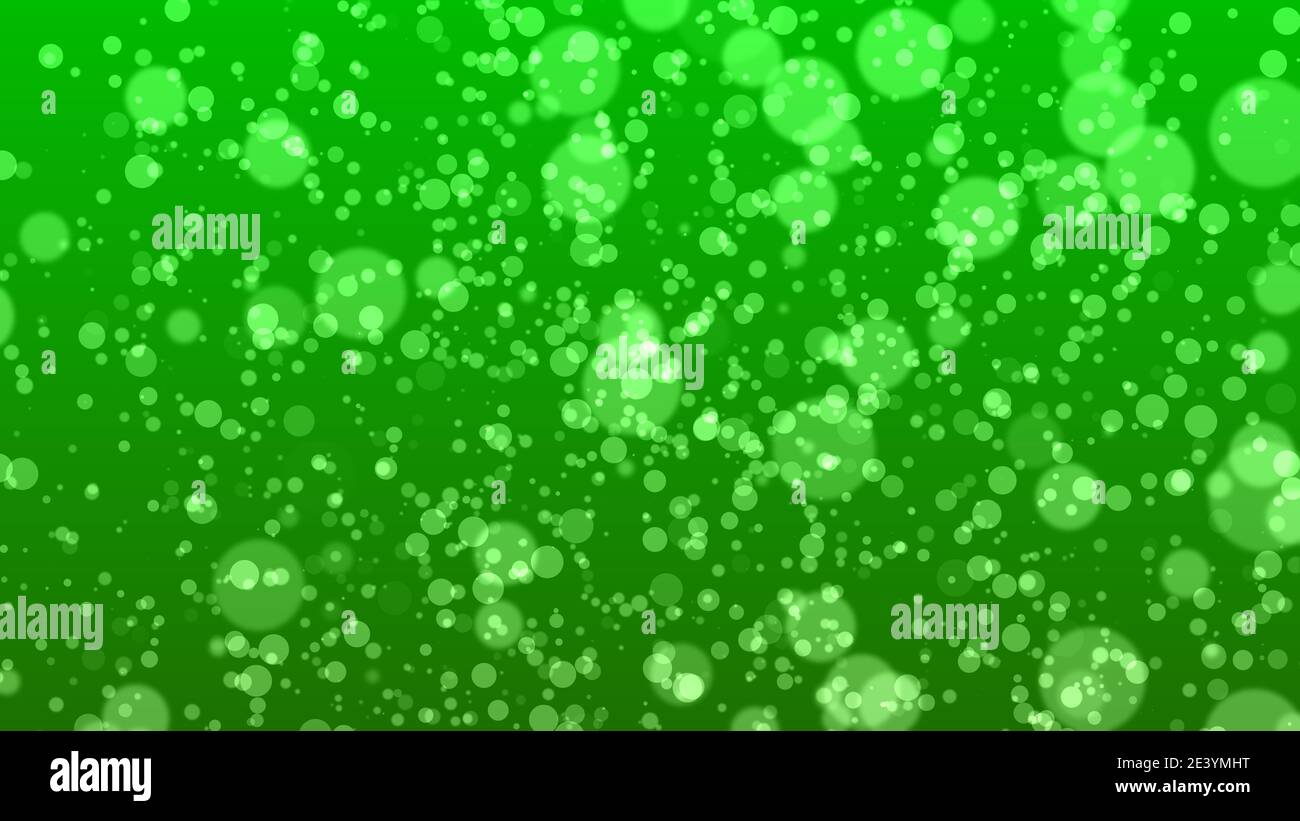 abstract bokeh background, green particles illustration Stock Photo - Alamy