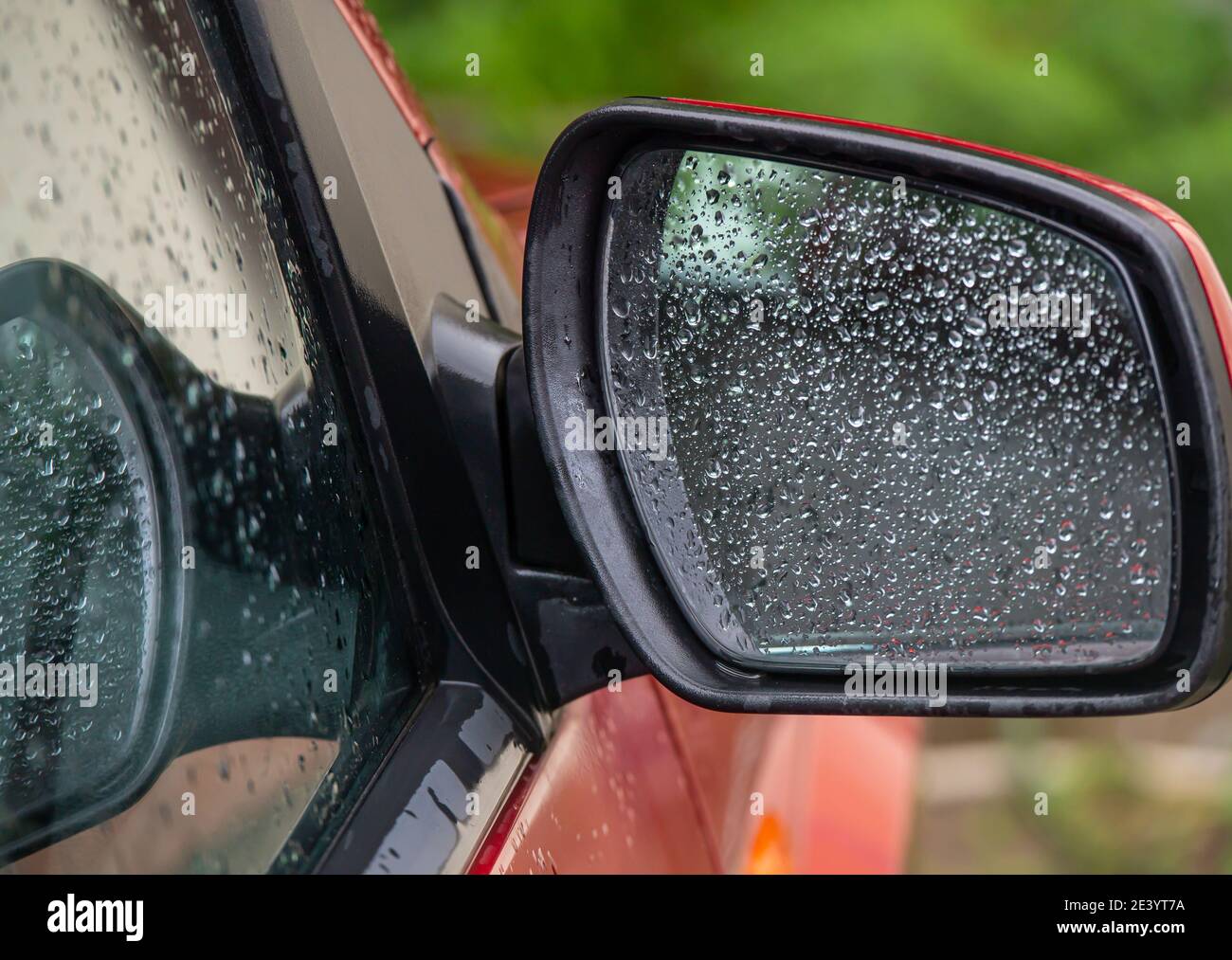 Car mirror water drops hi-res stock photography and images - Alamy
