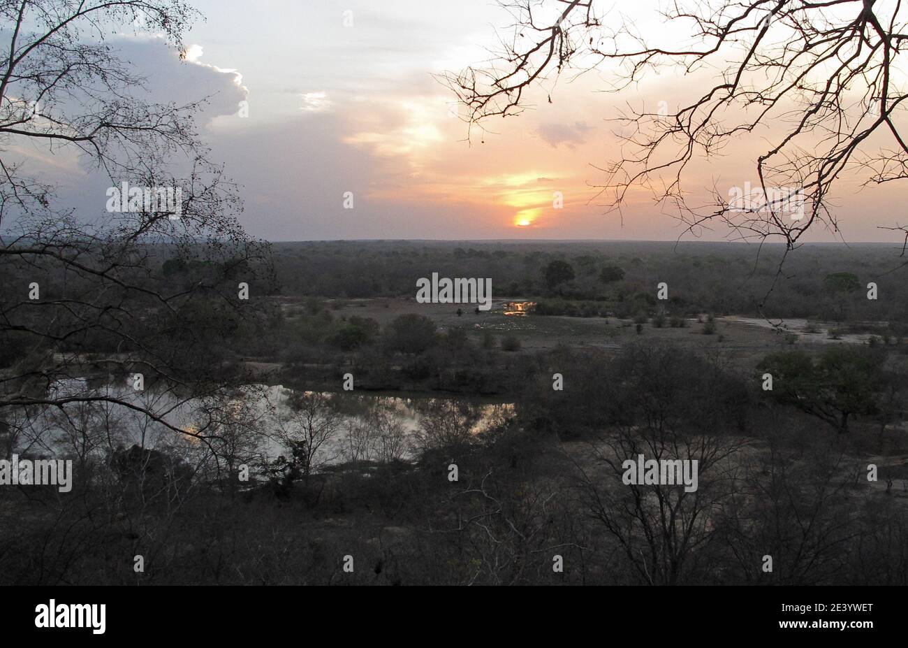 Savanna waterhole sunset hi-res stock photography and images - Alamy