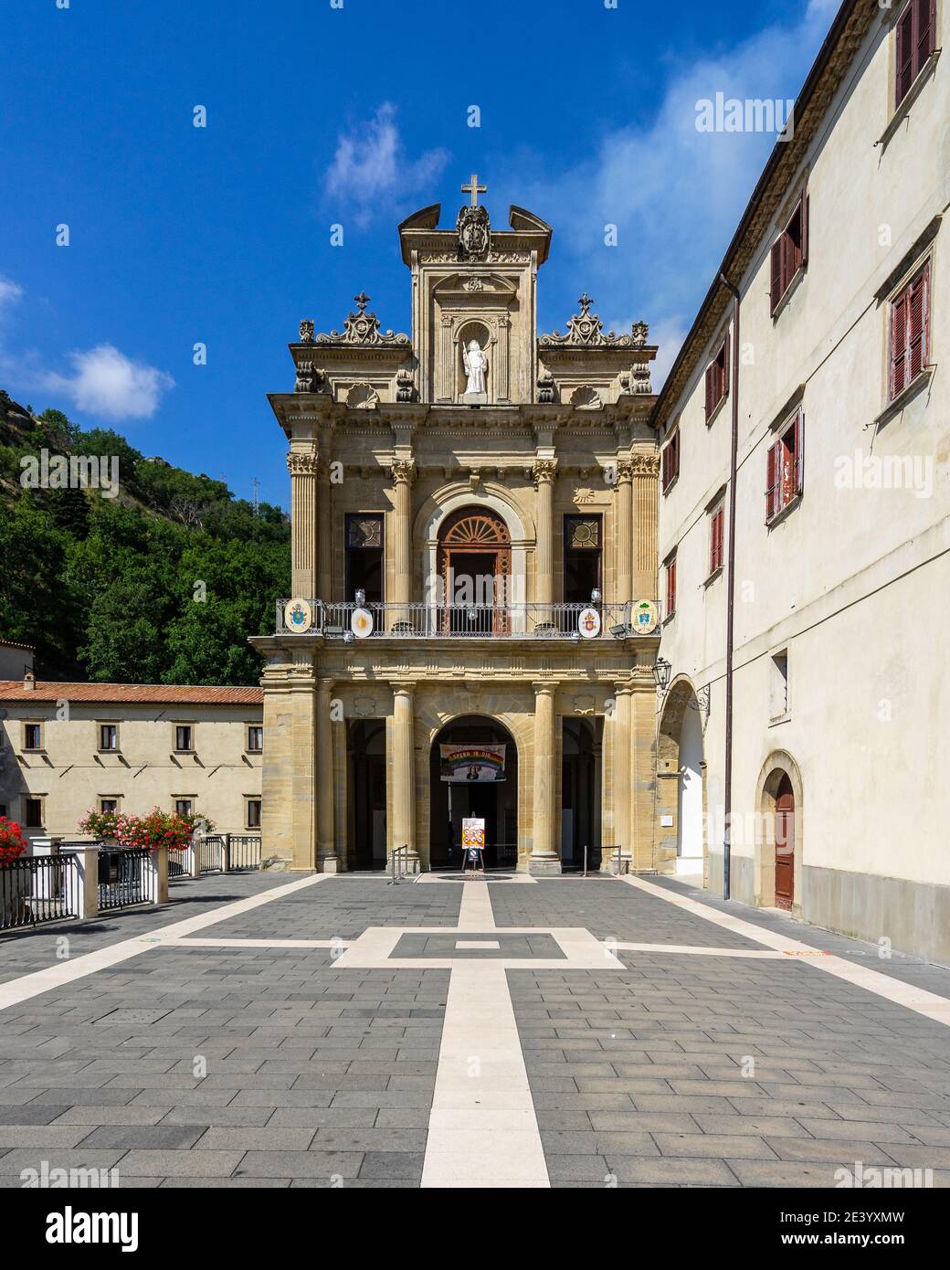 Entrance of the catholic sanctuary of San Francesco di Paola, Paola, Calabria, Italy Stock Photo