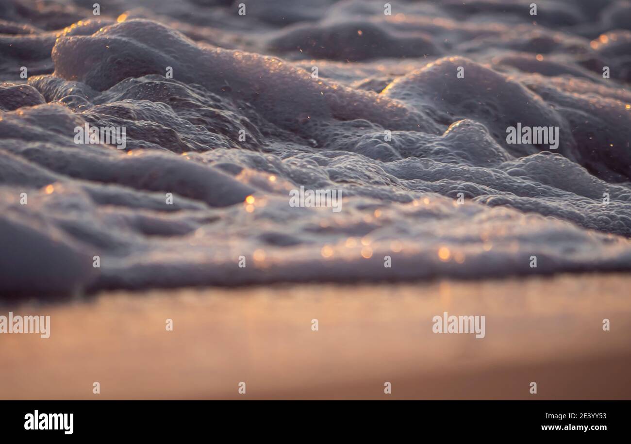 wave splash sea beach macro, close up Stock Photo - Alamy