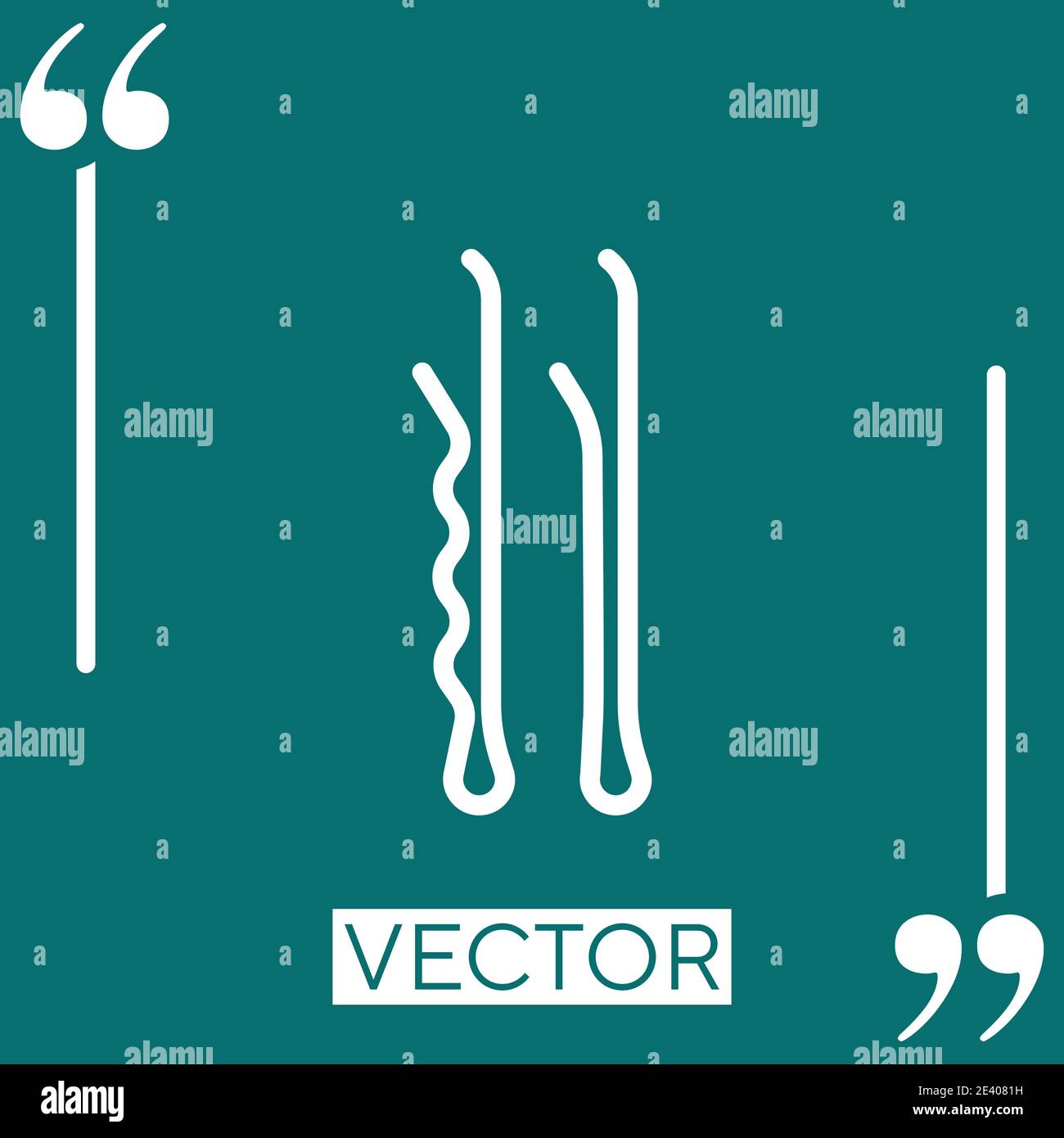 hair pin vector icon Linear icon. Editable stroke line Stock Vector