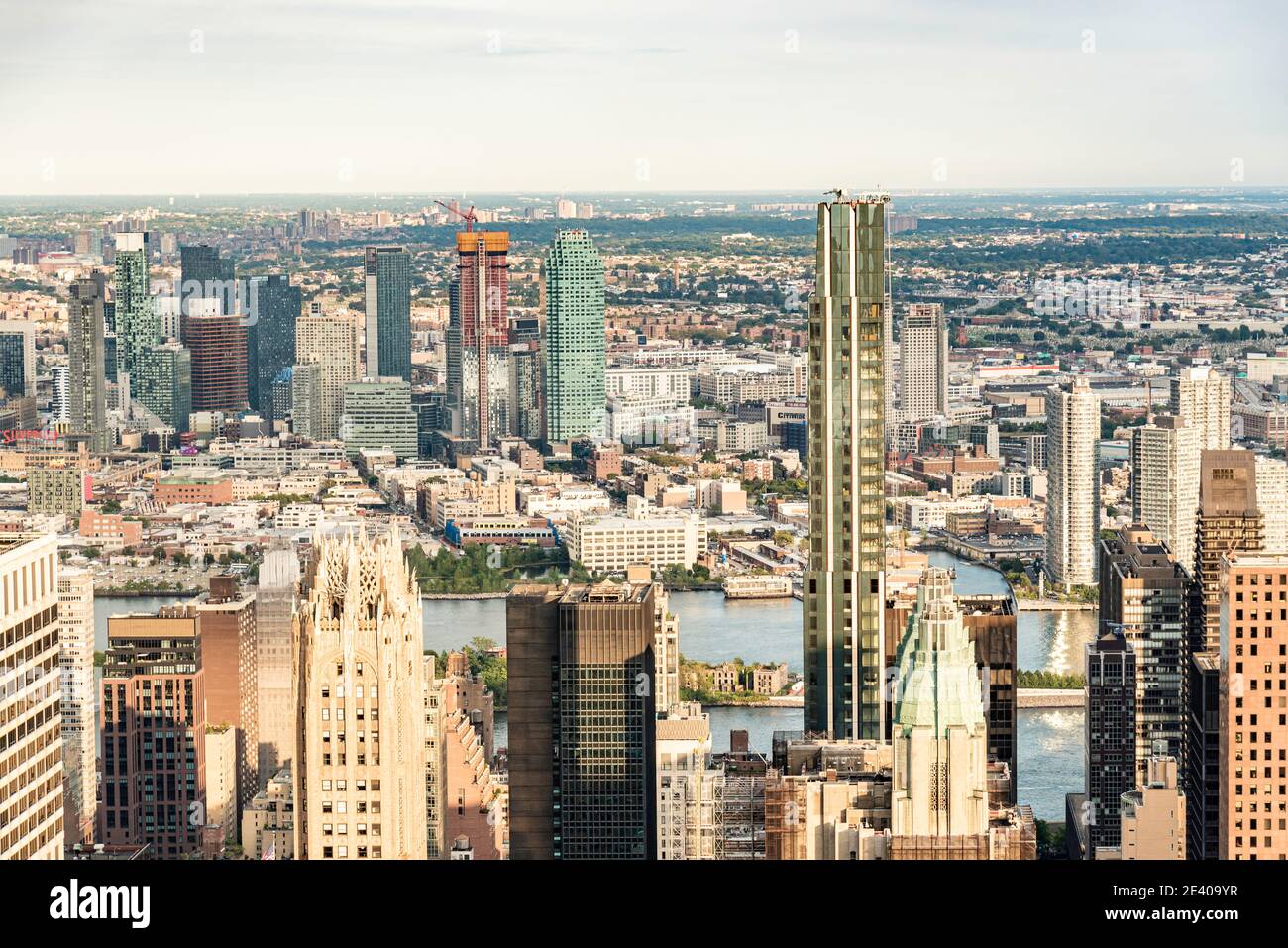 Color image Aerial view New York Manhattan City skyline September 2019 color image Stock Photo