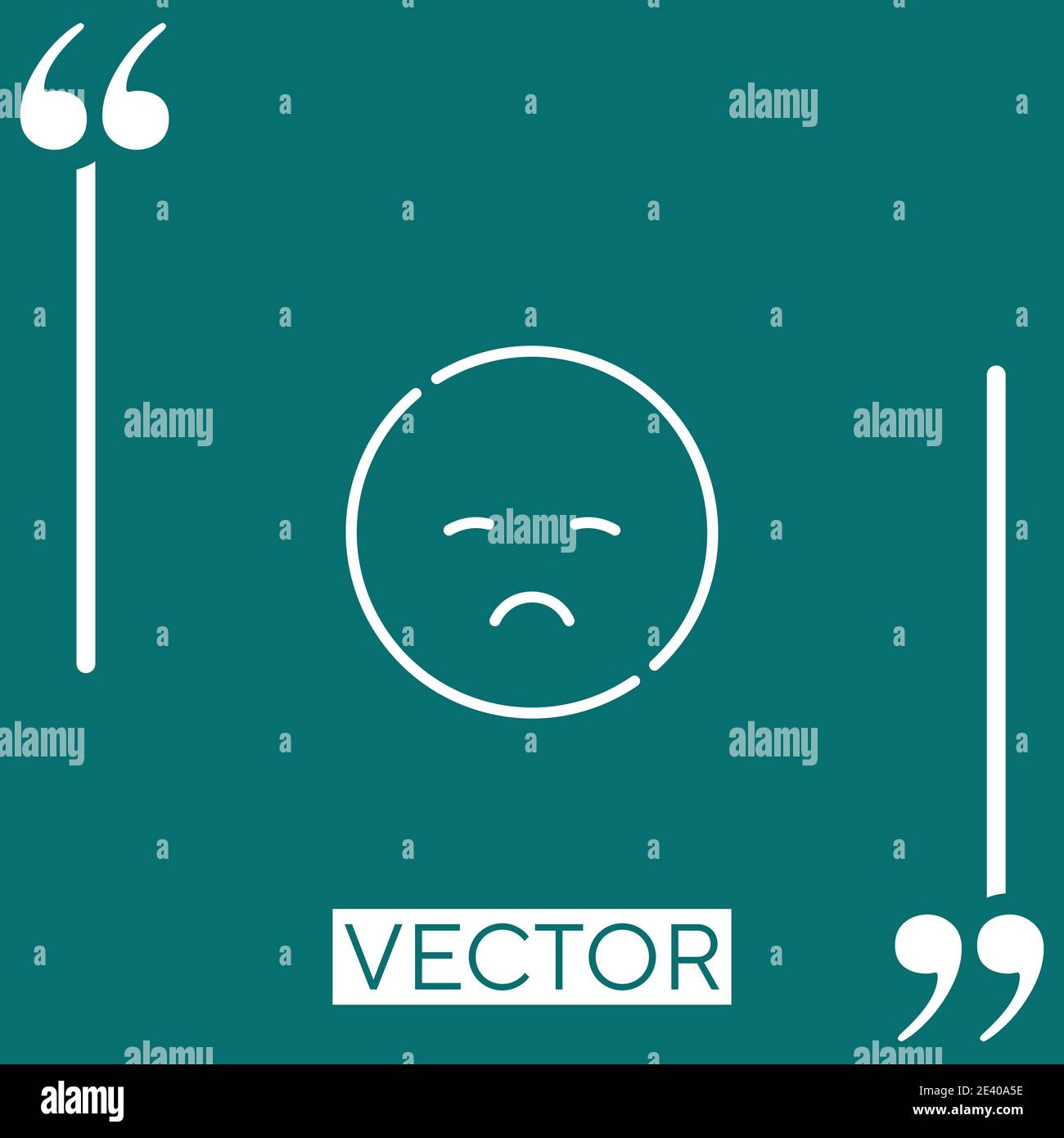 sad vector icon Linear icon. Editable stroked line Stock Vector