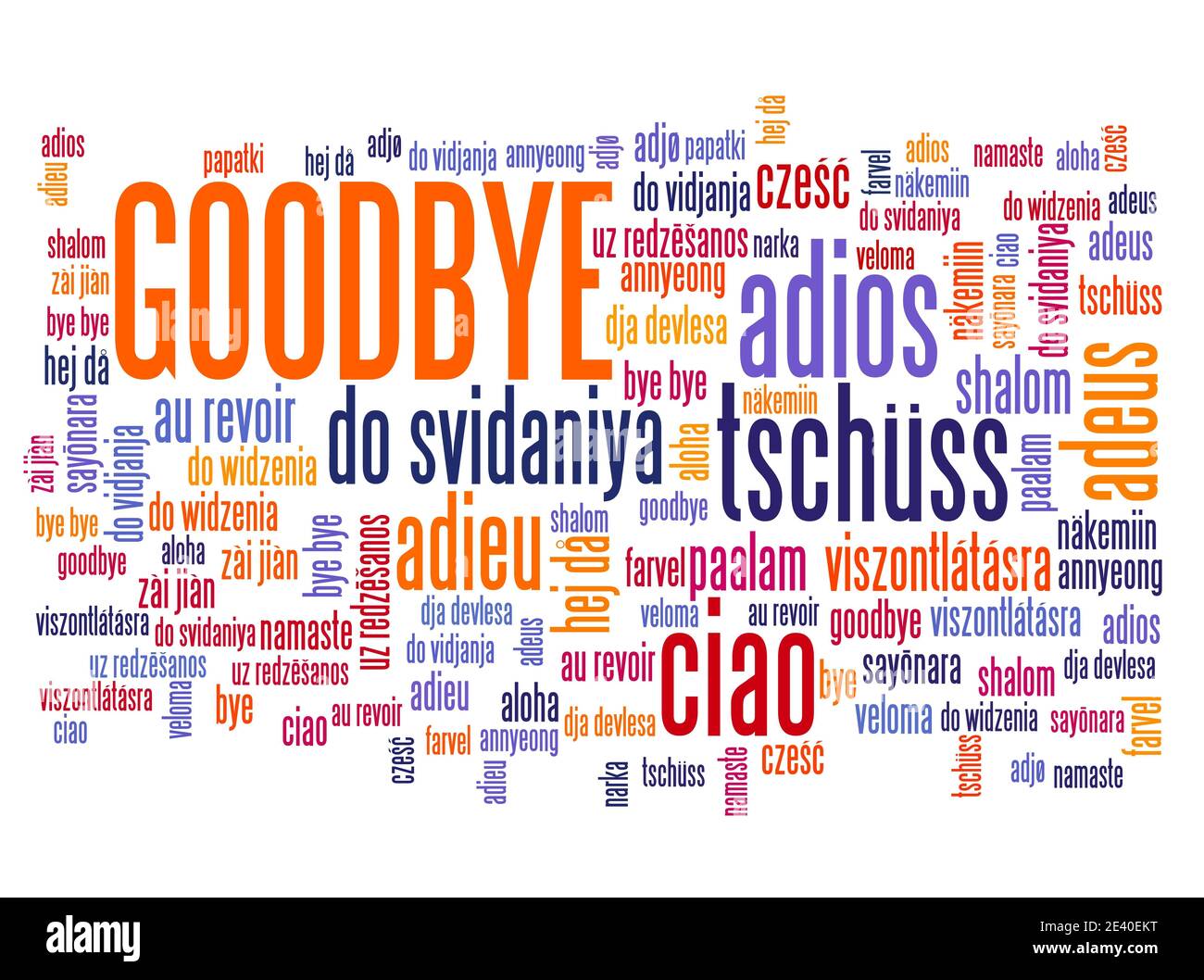 Goodbye In Different Languages Chart