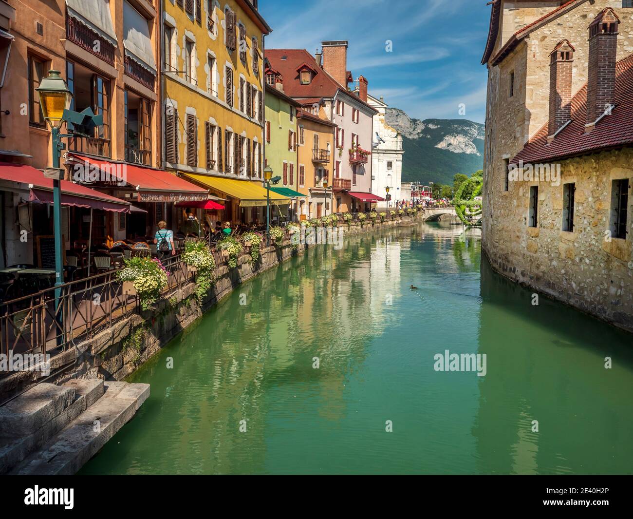 Annecy (southeastern France) "quai de l'Ile” quay along the river