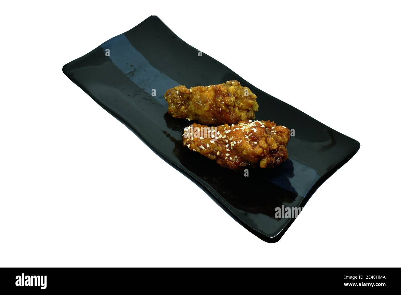 crispy fried chicken drum wing with Korean sauce and Sichuan pepper