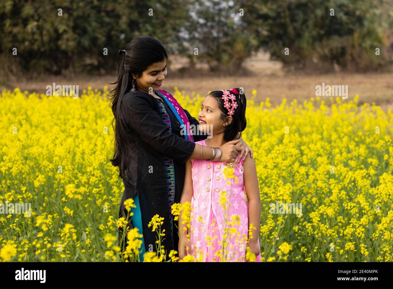 Indian village mother daughter hi-res stock photography and images - Alamy