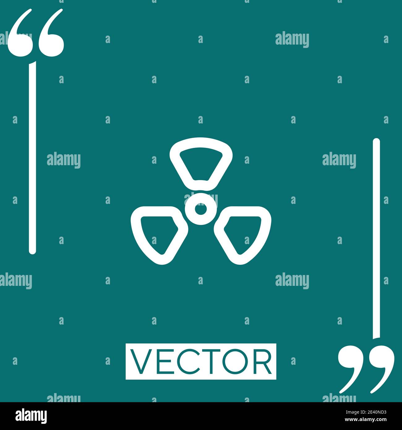 radiation warning outline vector icon Linear icon. Editable stroke line Stock Vector