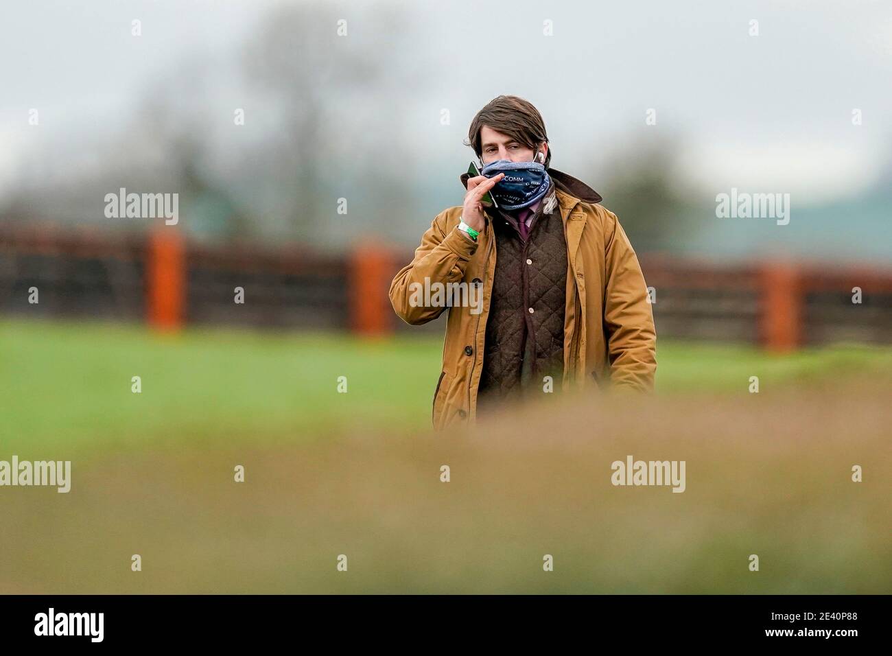 Trainer, Christian Williams at Wincanton Racecourse. Picture date: Thursday January 21, 2021. Stock Photo