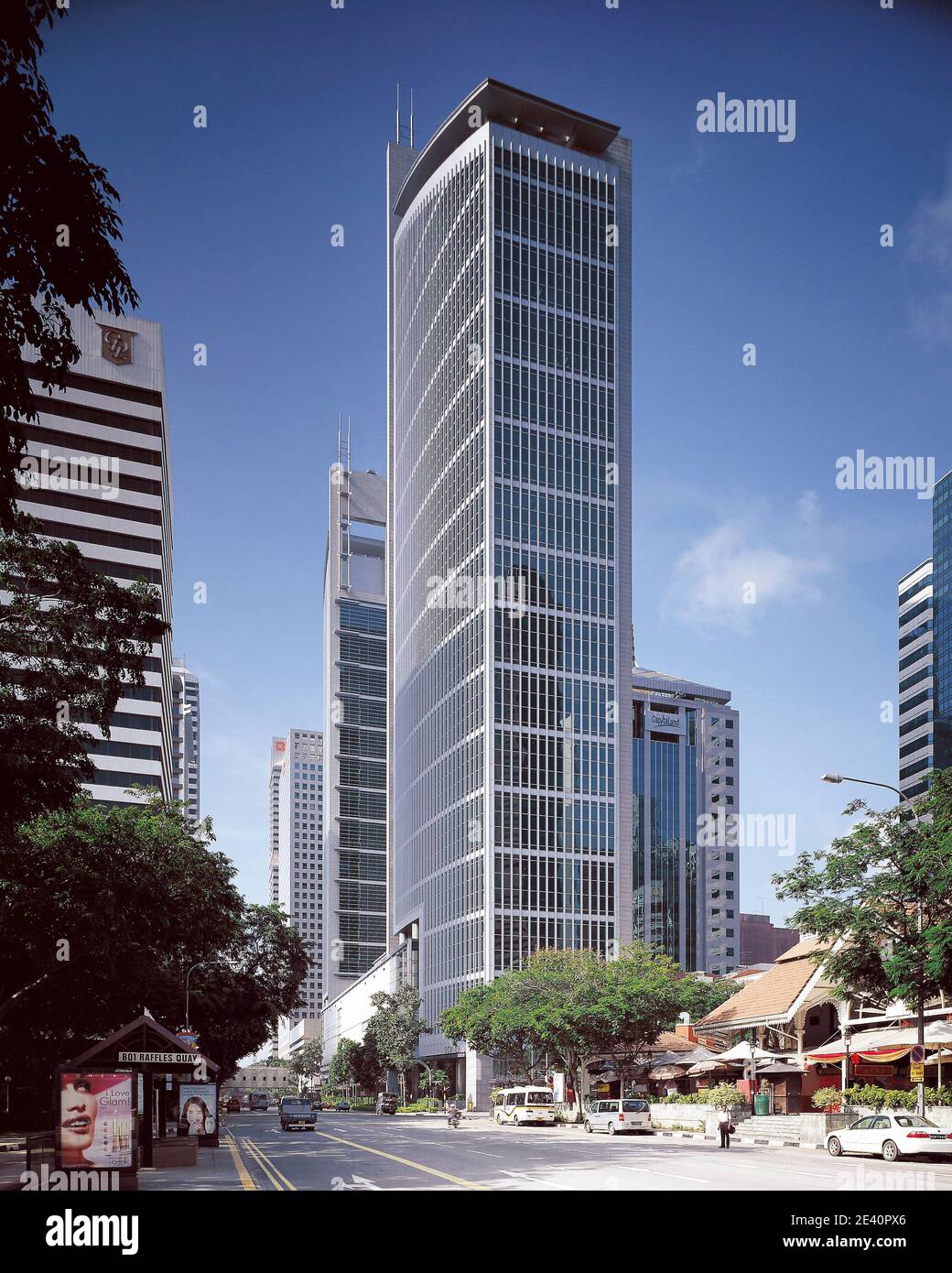 DOM026, SGX centres Singapore, Kohn, Pedersen Fox, hochhaus, high-rise building, multi-story building, grattacielo, rascacielos, SGX centres Singapore Stock Photo