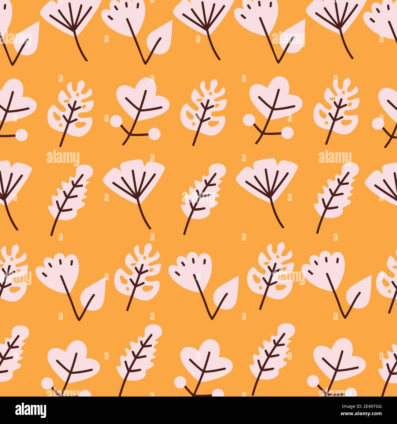 leaves line and fill style icon set background design of Plant natural ...