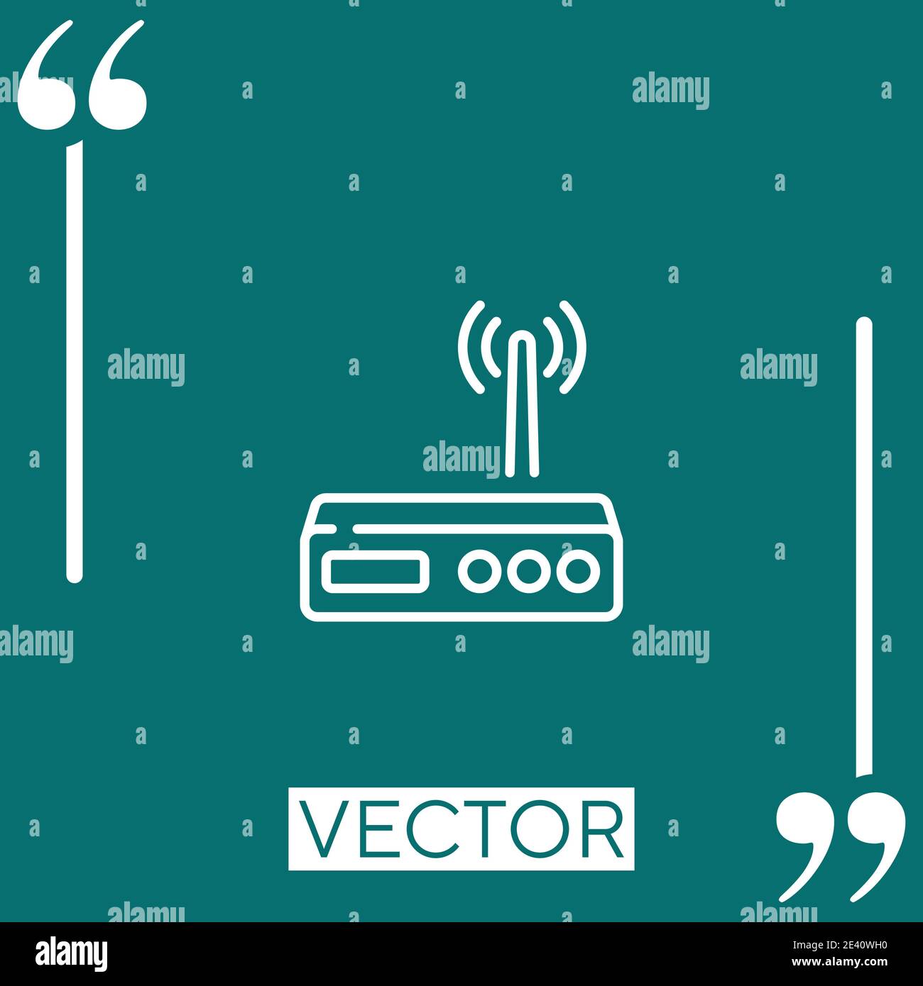 wifi vector icon Linear icon. Editable stroked line Stock Vector