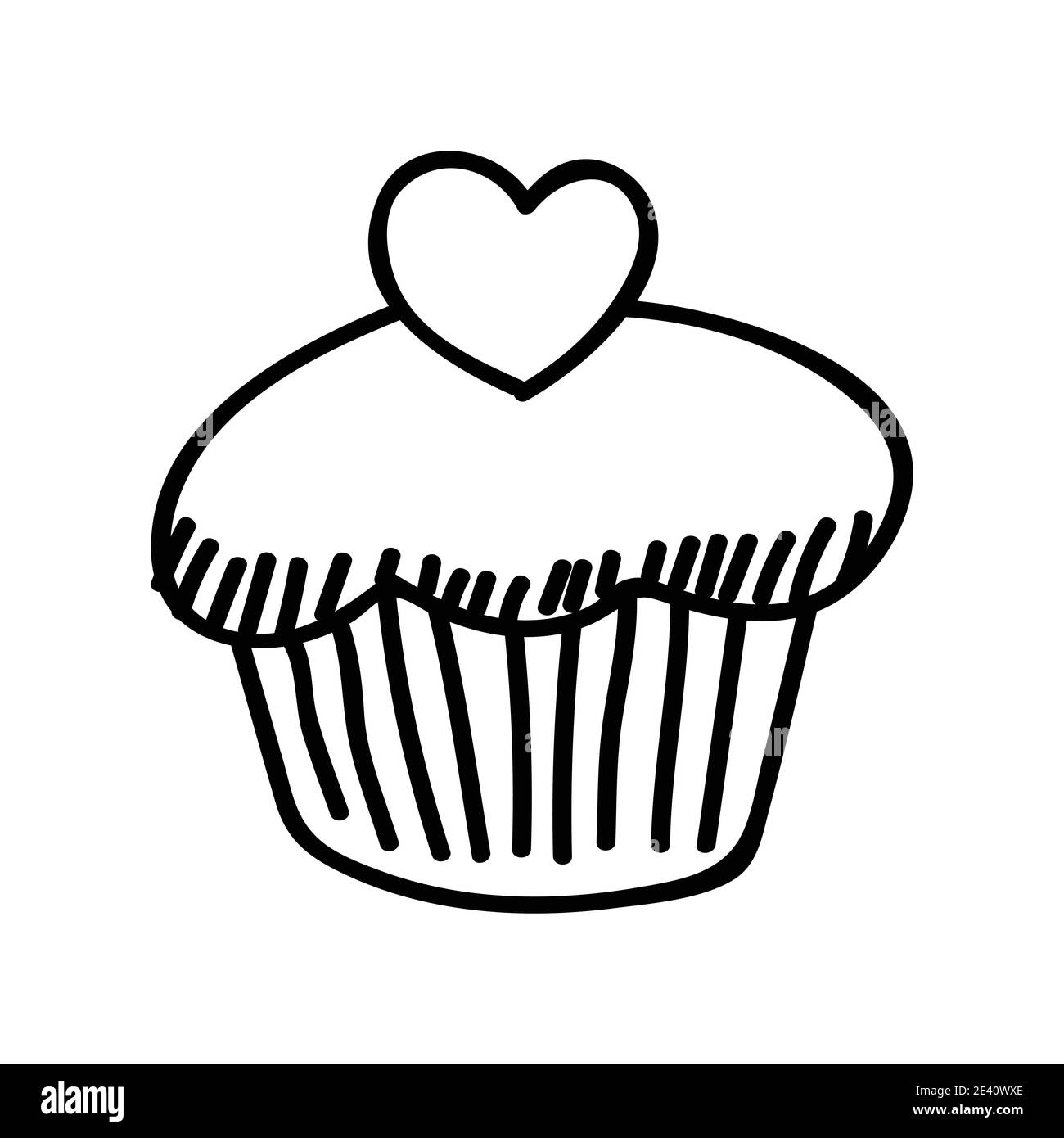 Mothers Day Cake Hand Drawn Icon. Vector Design Illustration Sign Logo ...
