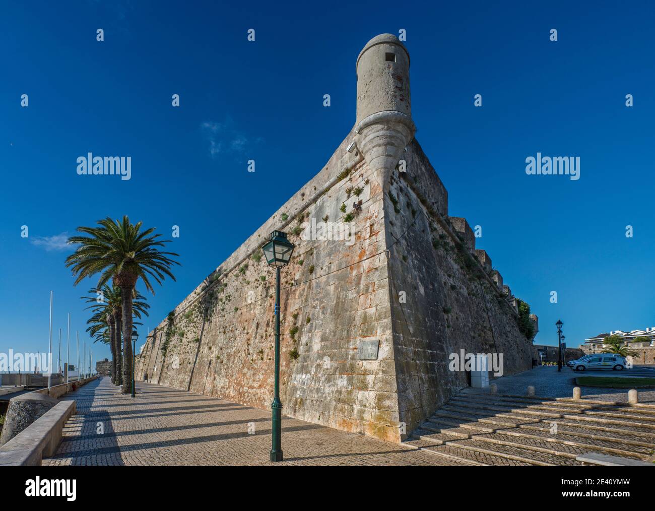 Bastion at Fortress Nossa Senhora da Luz, Cidadela de Cascais, Citadel of Cascais, in Cascais, Lisbon District, Lisboa region, Portugal Stock Photo
