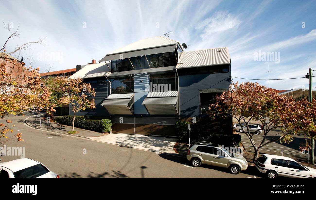 Terrace House, Brisbane, Australia, Australien, Architects: Codd Stenders, 2005, wohnhaus, casa, vivienda, residential house, residence, casa, tenemen Stock Photo