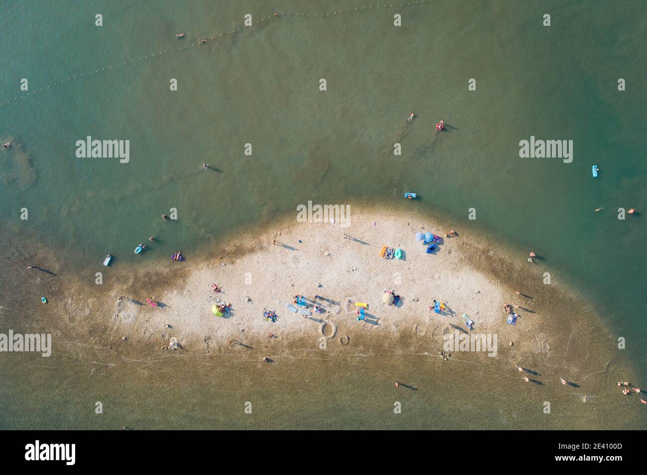 Aerial view of small island in Medulin, Croatia Stock Photo
