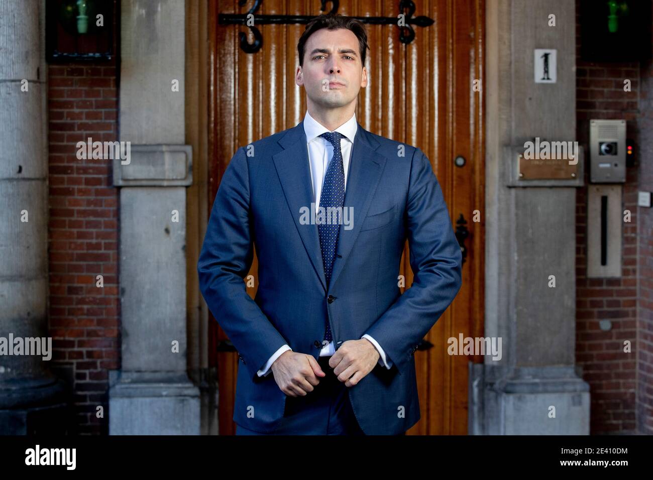 THE HAGUE, NETHERLANDS - JANUARY 21:  Portrait of Thierry Baudet, political leader of Forum voor Democratie (FVD) on January 21, 2021 in The Hague, NE Stock Photo