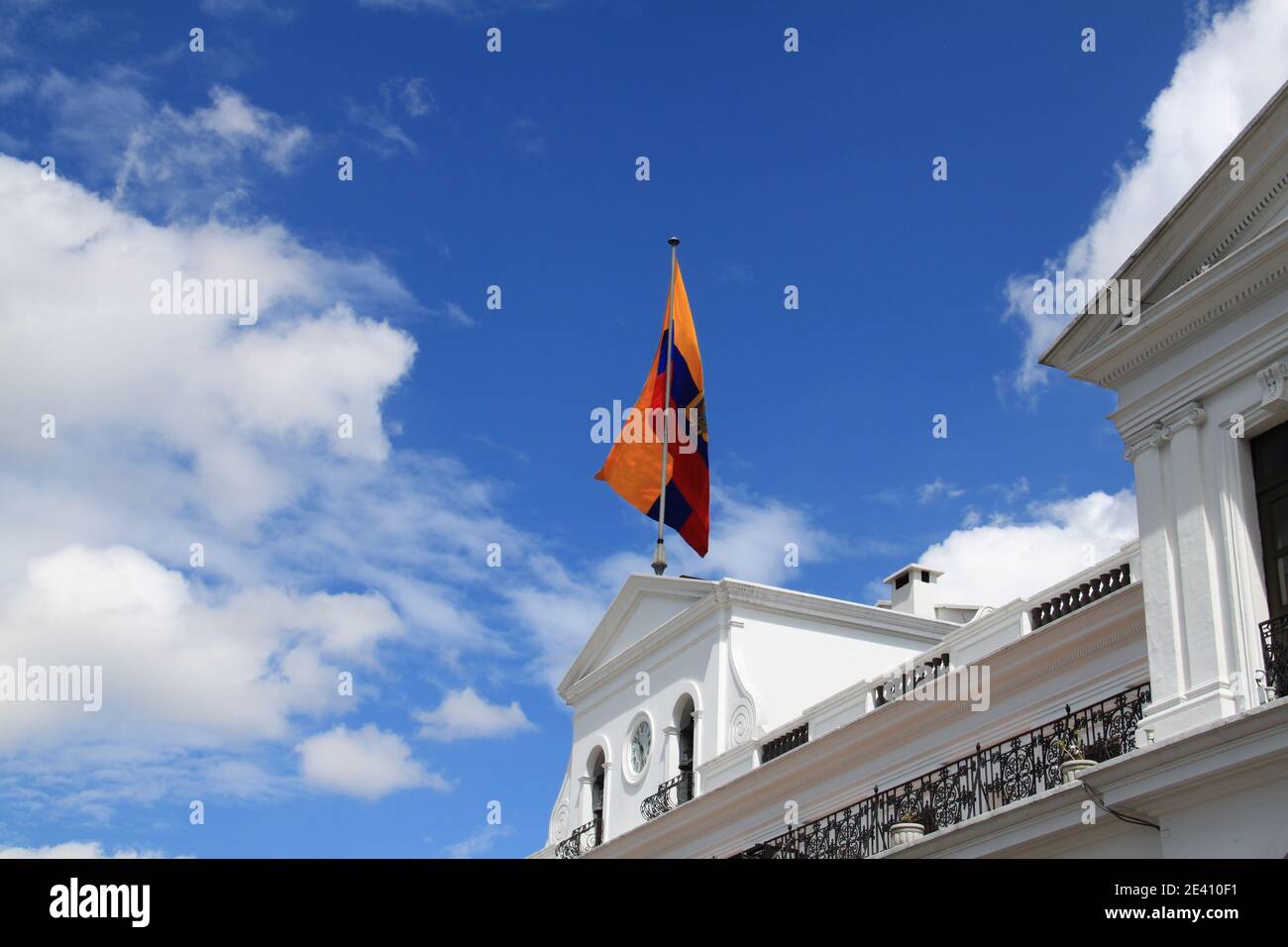 Detail of the Carondelet Palace in the city of Quito in Ecuador Stock Photo