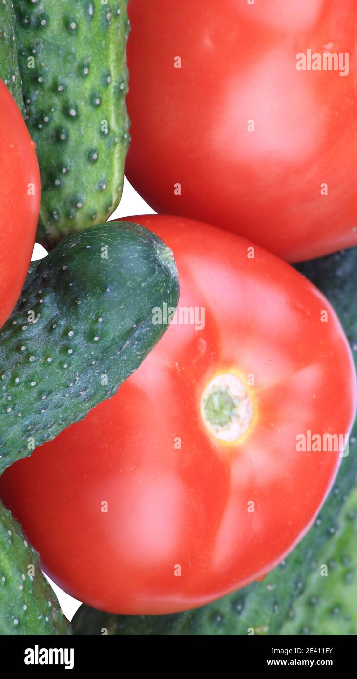 cucumber and tomato Stock Photo - Alamy