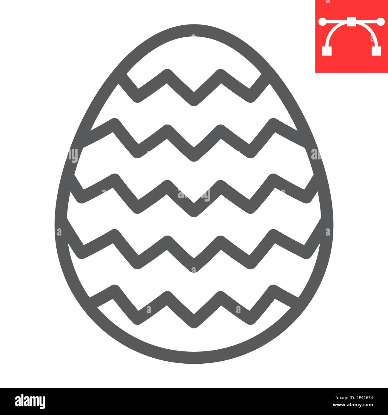 Easter Egg Line Icon Happy Easter And Holiday Egg Vector Icon Vector Graphics Editable