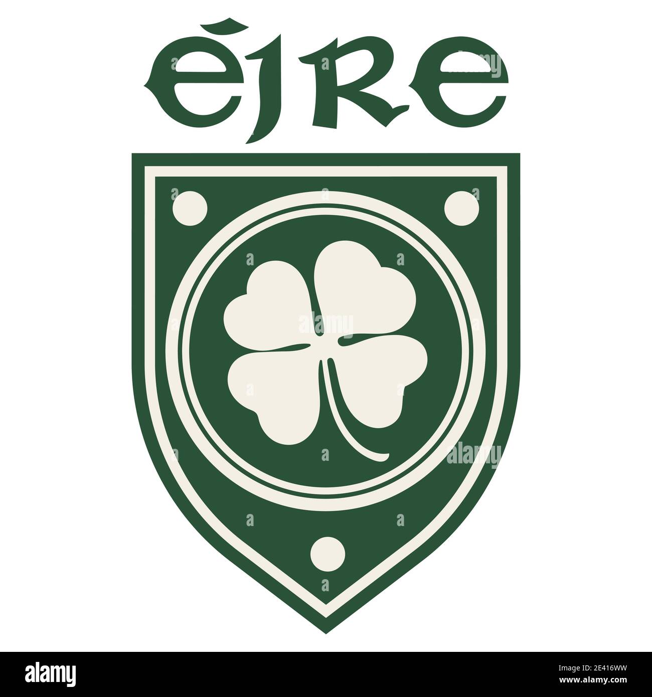 Irish Celtic Design In Vintage Retro Style Celtic Style Clover Irish Symbol For The Feast Of