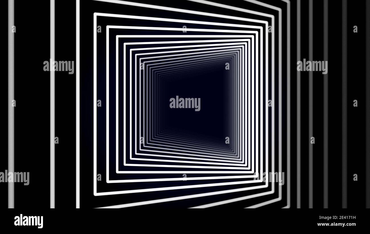 Abstract Hi Tech geometric futuristic modern tunnel background motion ...