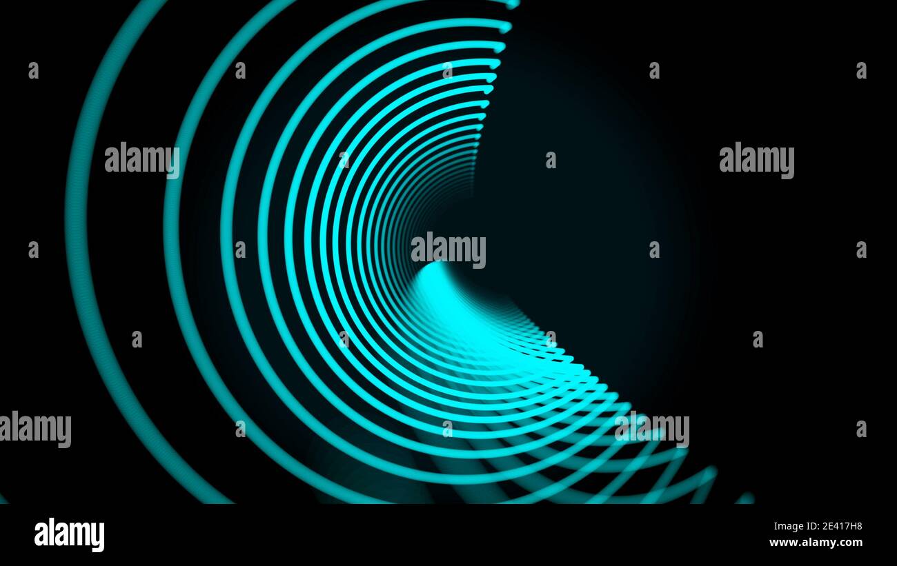 Abstract Hi Tech geometric futuristic modern tunnel background motion ...
