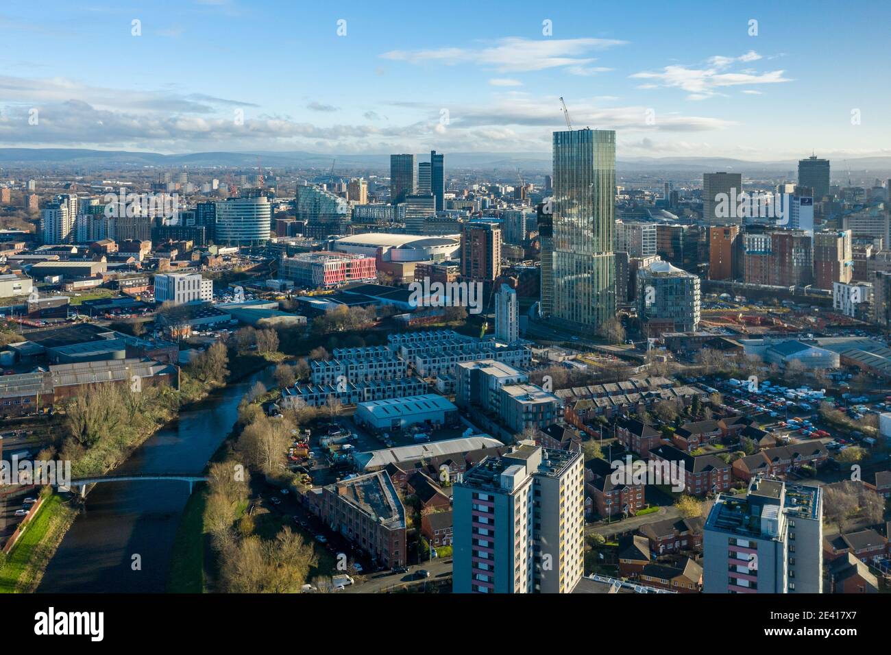 Aerial View Manchester City Centre High Resolution Stock Photography