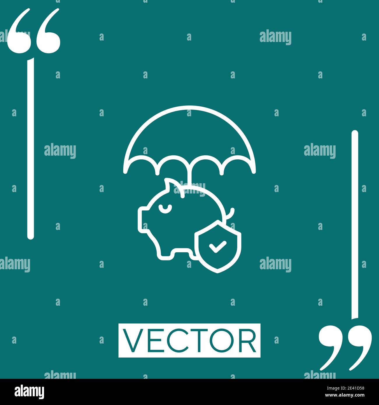 savings vector icon Linear icon. Editable stroke line Stock Vector ...