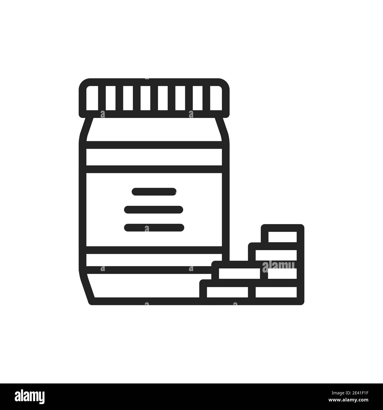 Chocolate paste color line icon. Isolated vector element. Stock Vector