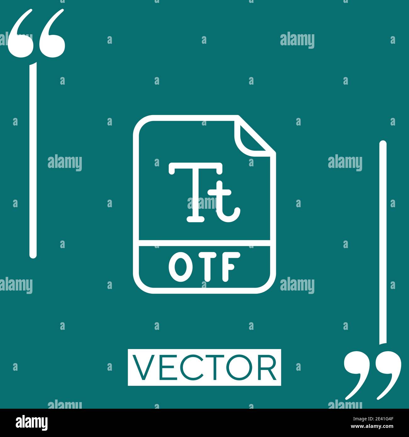 otf vector icon Linear icon. Editable stroke line Stock Vector
