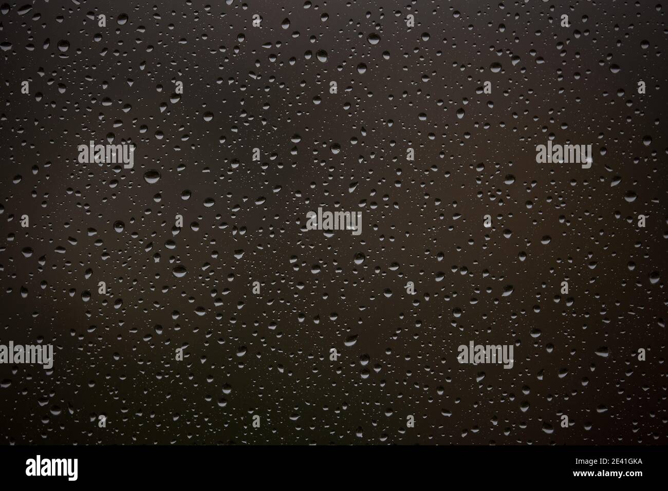 Raindrops on the window pane Stock Photo