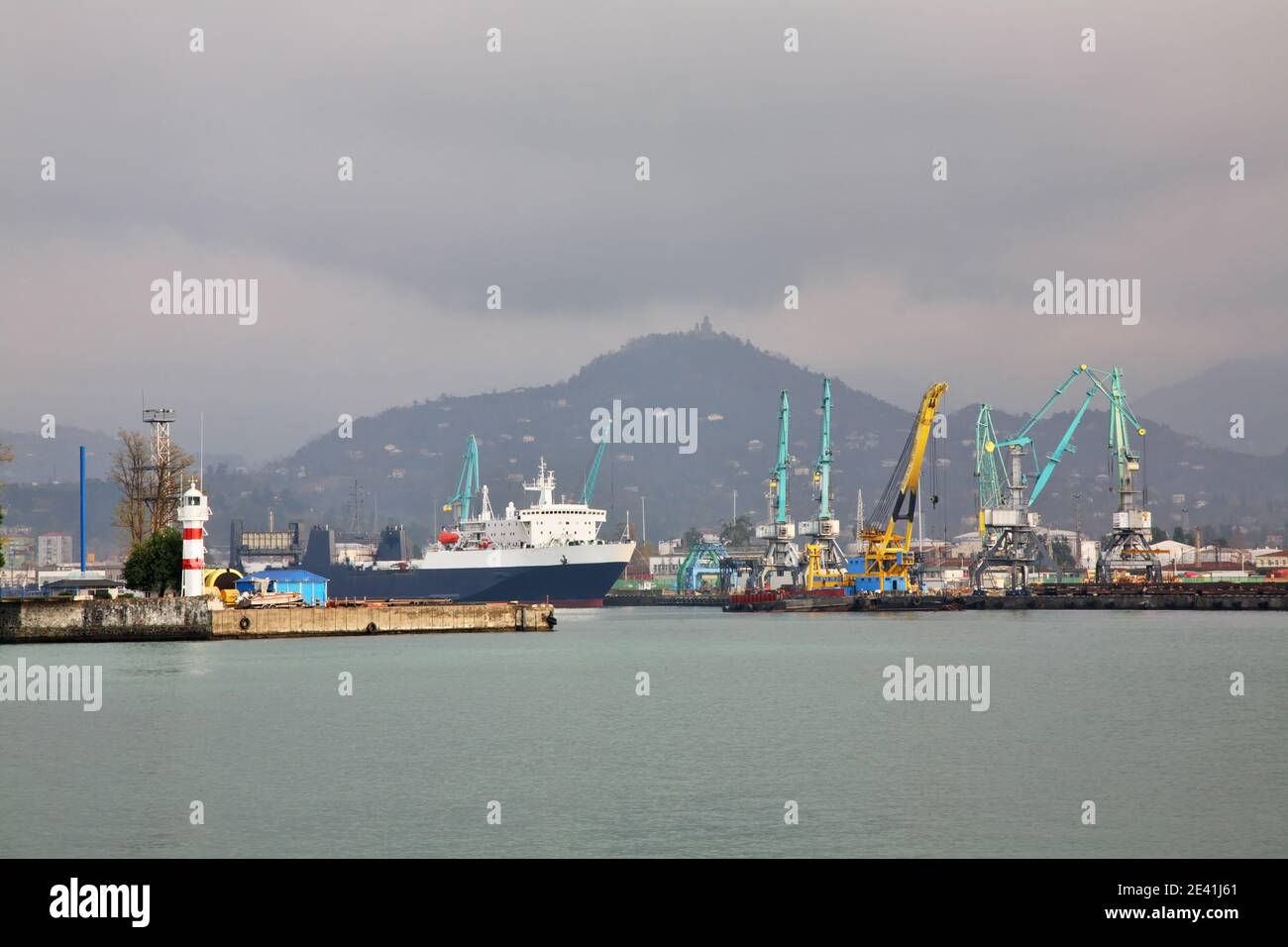 Port in Batumi. Autonomous Republic of Adjara. Georgia Stock Photo