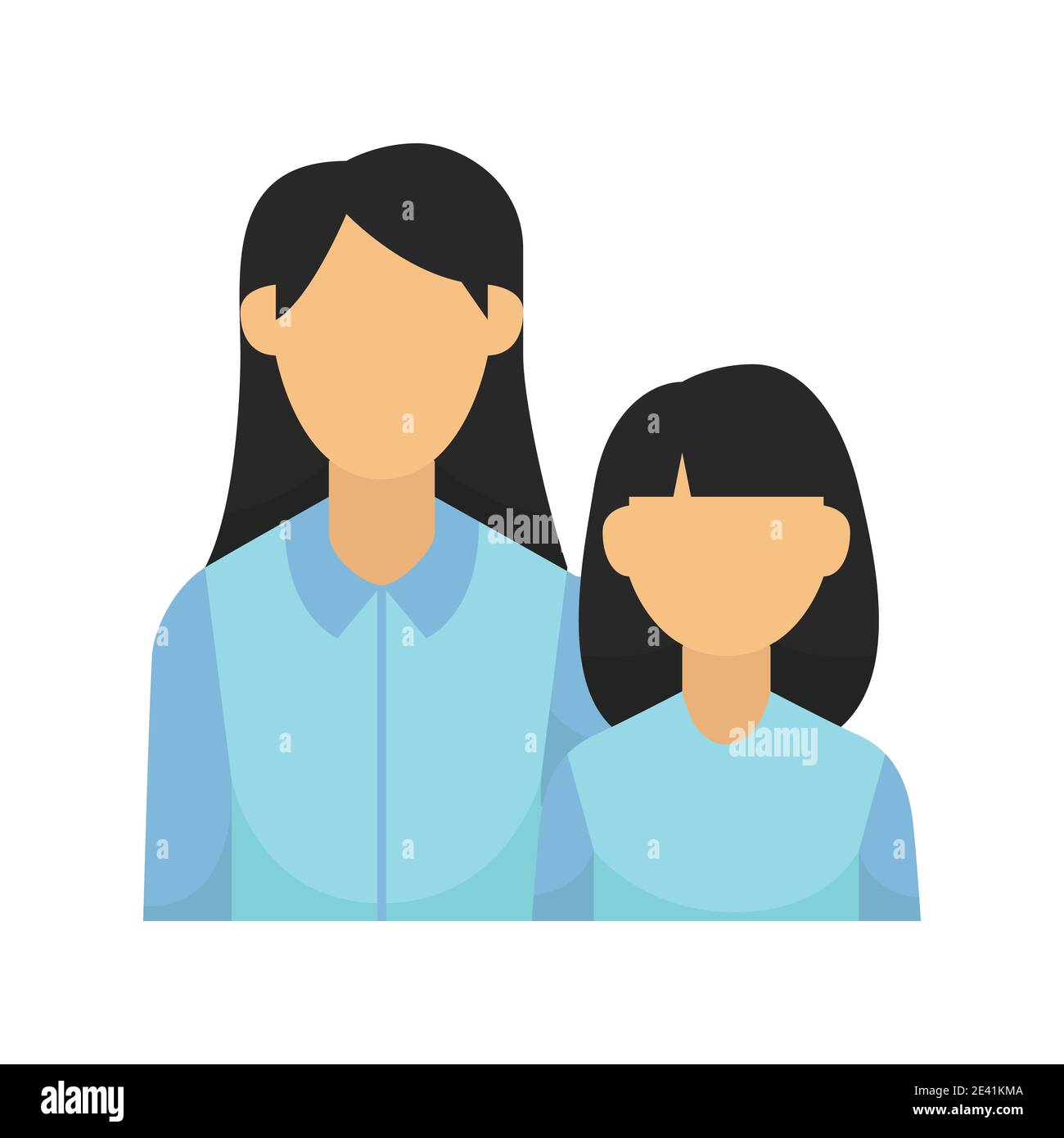 Mothers Day Daughter Icon. Vector Design Illustration Sign Logo Stock ...
