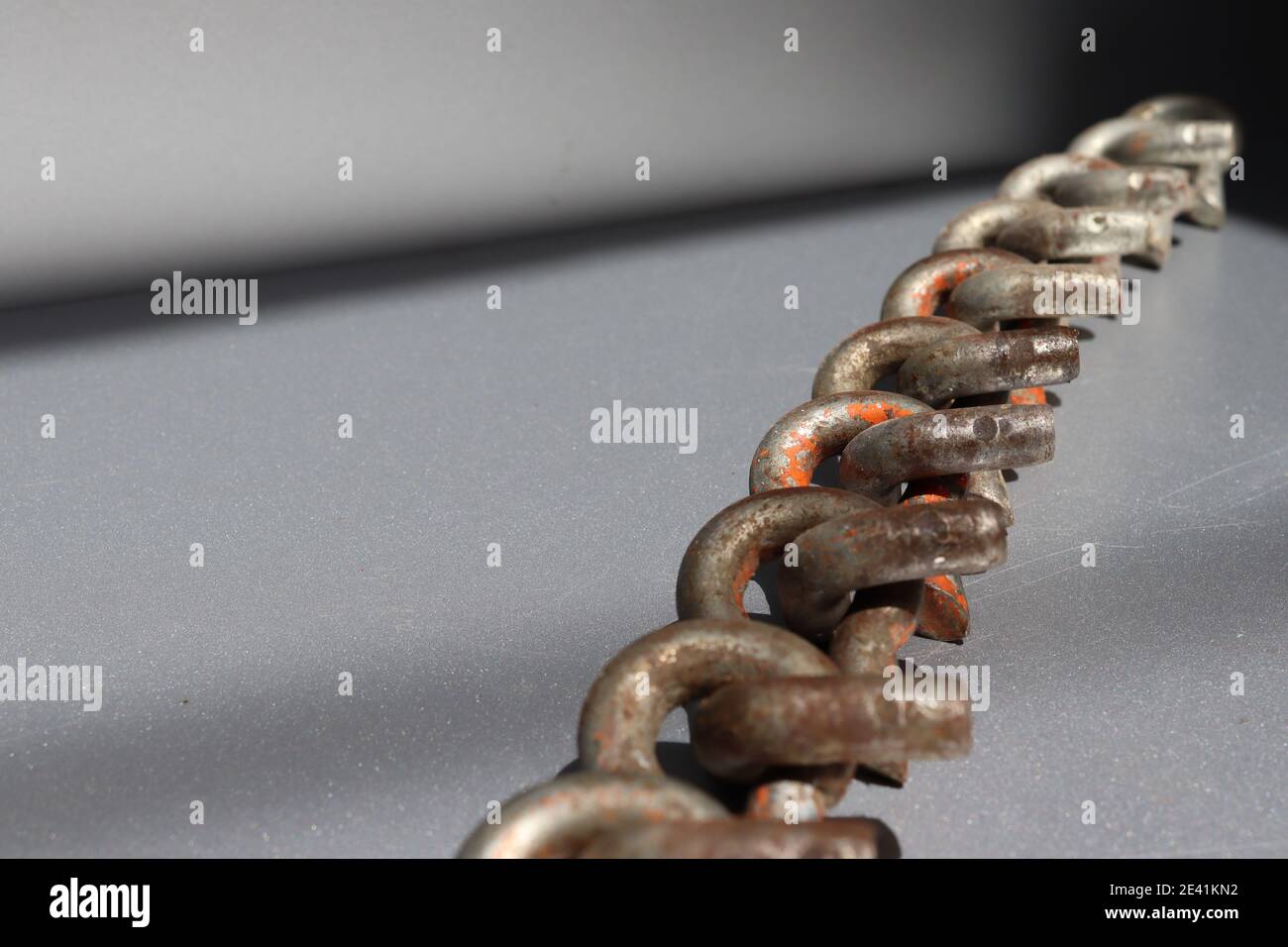 The strong chain with an art. Stock Photo