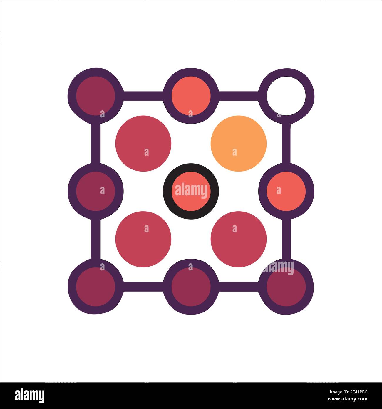 Abstract logo in stroke and flat style vector design element icon Stock ...