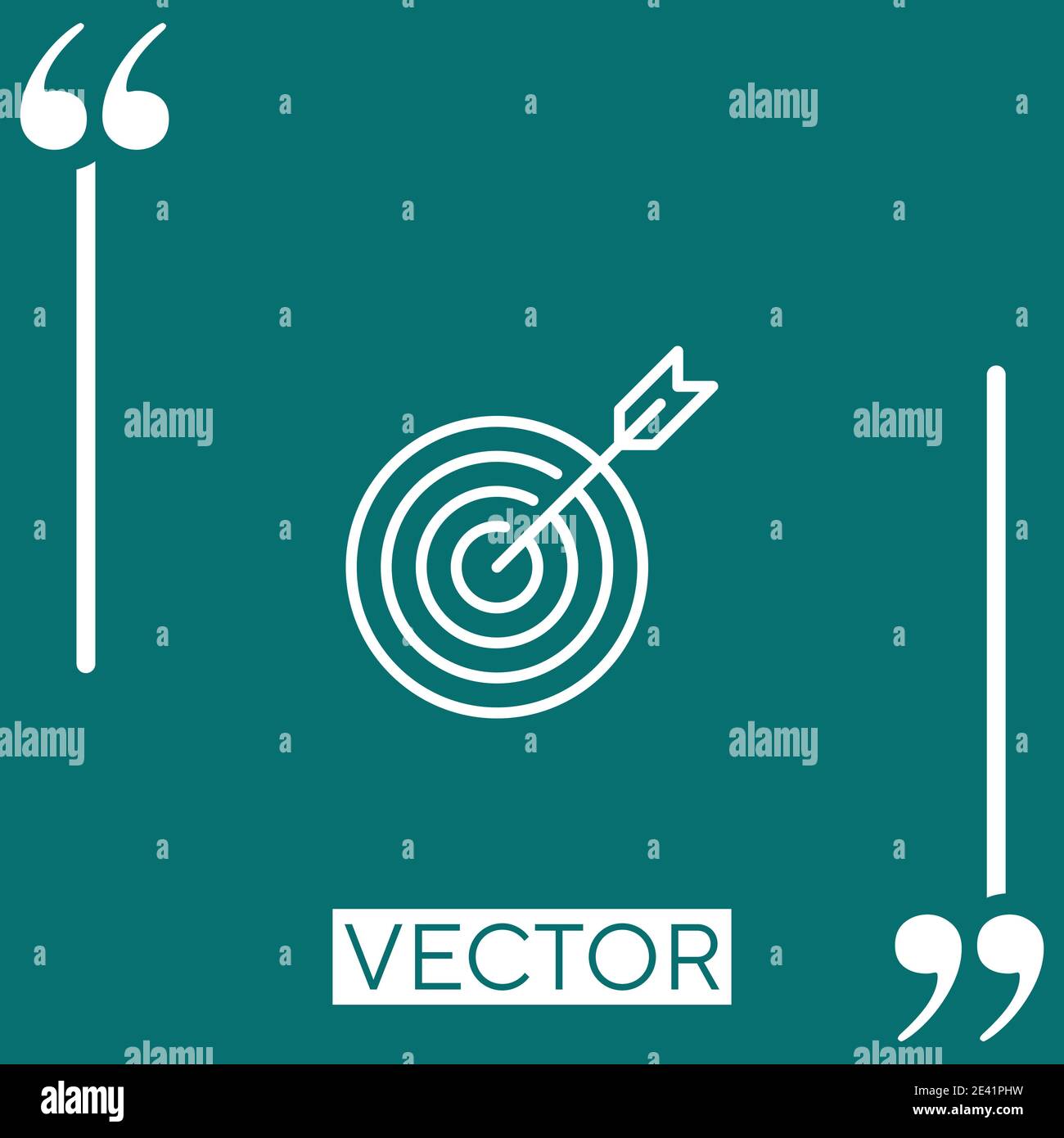 target vector icon Linear icon. Editable stroked line Stock Vector ...
