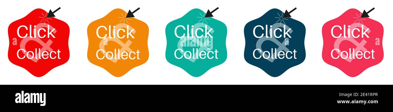 Click collect icons internet hi-res stock photography and images - Alamy