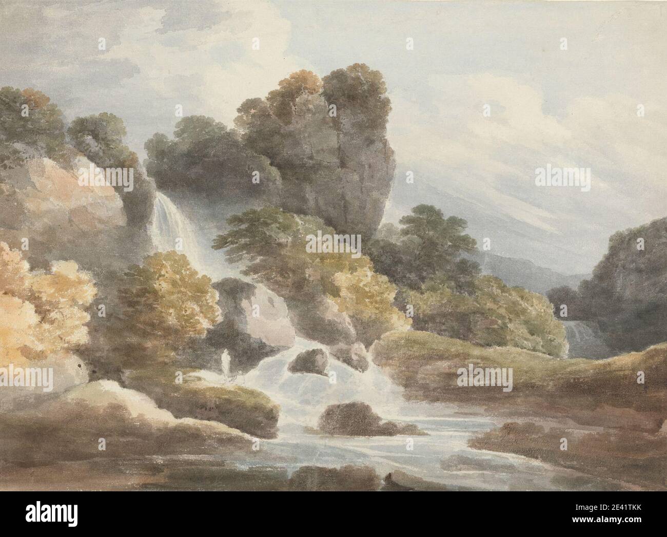Francis Nicholson, 1753â€“1844, British, Waterfall, undated. Watercolor ...