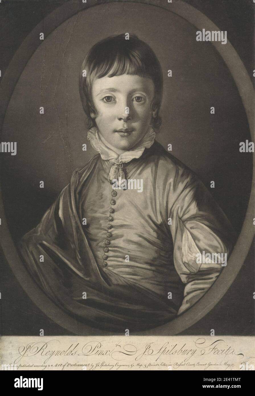 John Spilsbury, 1730–1795, Lord Lewisham. Mezzotint Stock Photo Alamy