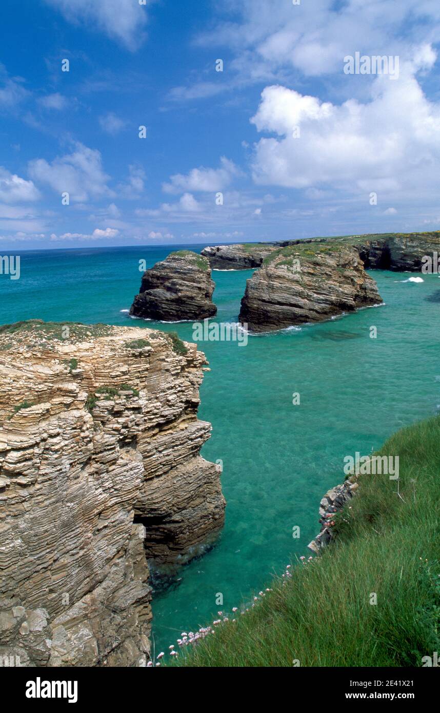 Kathedralstrand, Flut Stock Photo