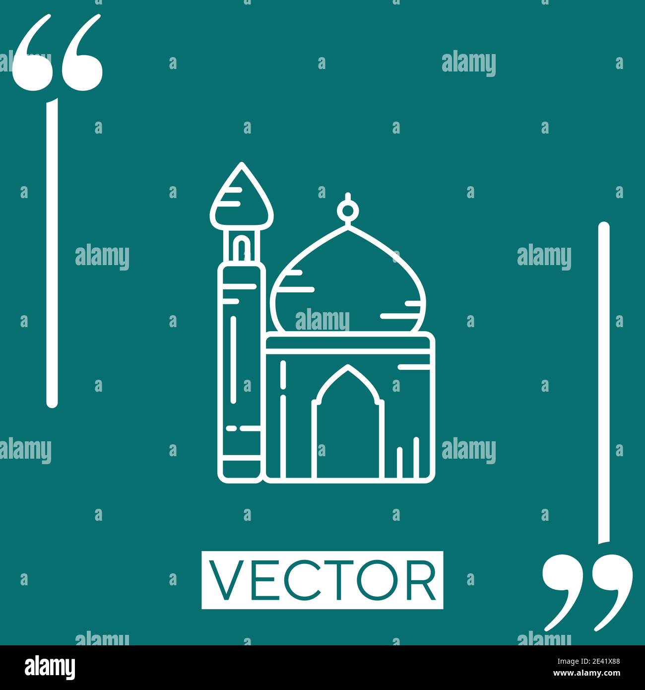 small mosque vector icon Linear icon. Editable stroke line Stock Vector ...